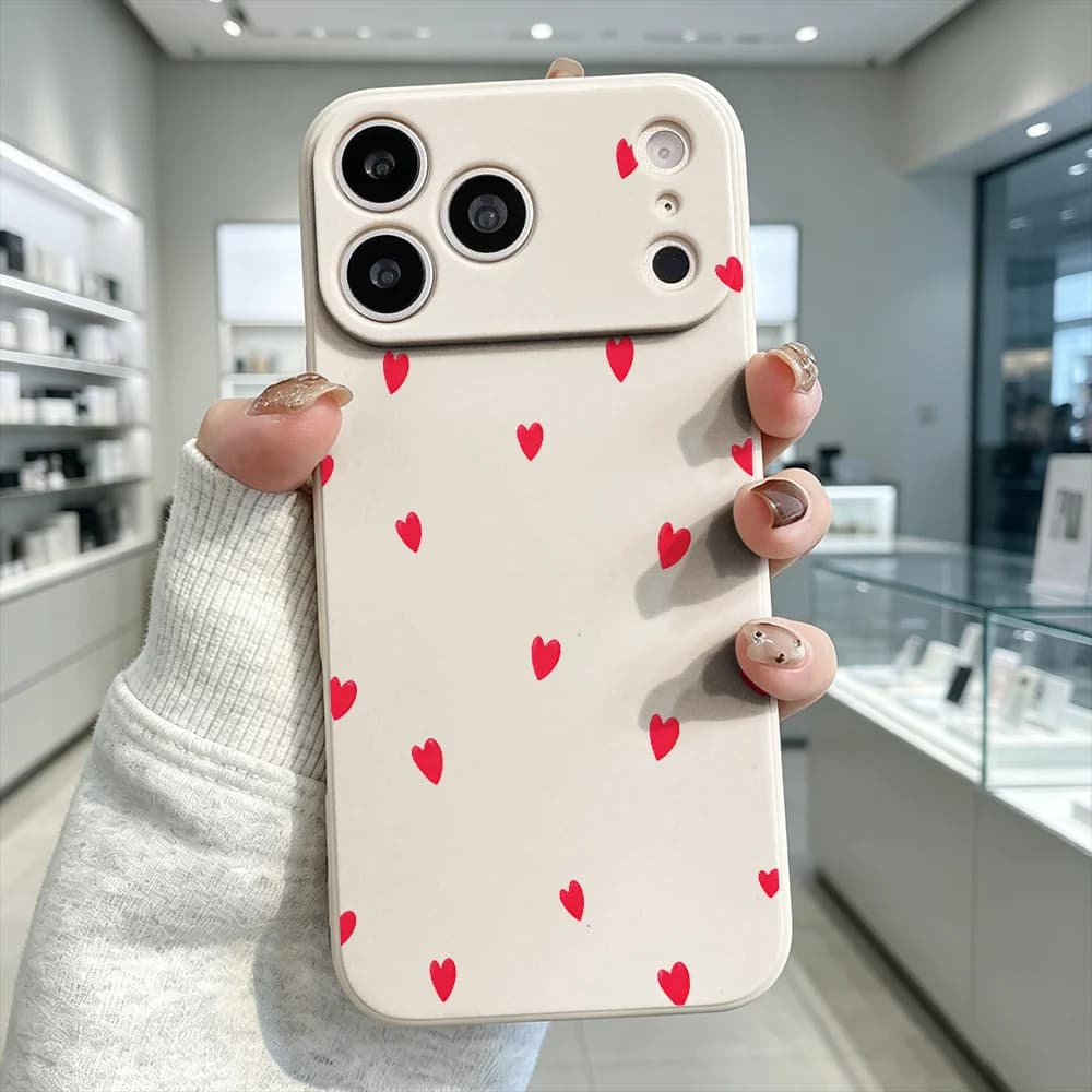 Scattered Little Red Hearts Flexible TPU Phone Back Protective Case For Honor X9 X8 X7 X6 X5 Smart 600 500 400 300 200 Pro Lite