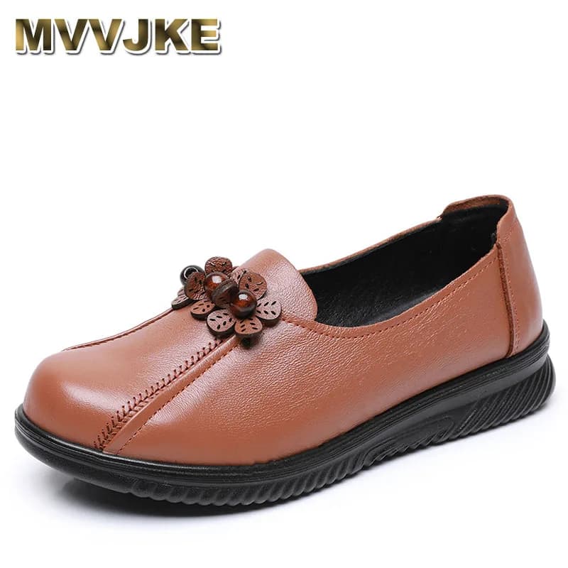 Autunno new fashion moccasin soft leather women shoes slip on shoes low casual shoes breathable women strong sizes