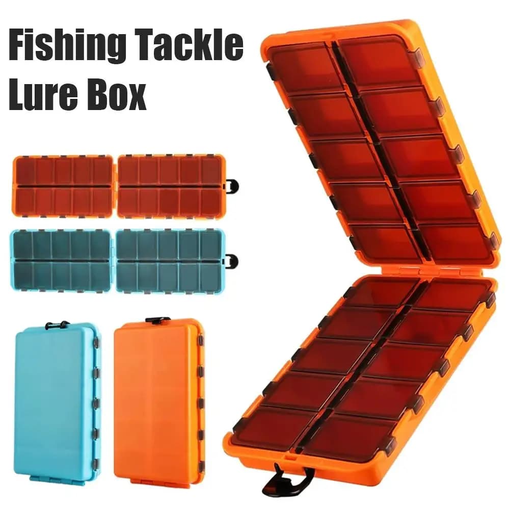 Fishing Tackle Box 20 Compartment Lure Hook Storage Case Double Sided Fishing Tool Organizer Multifunctional Bait Containe