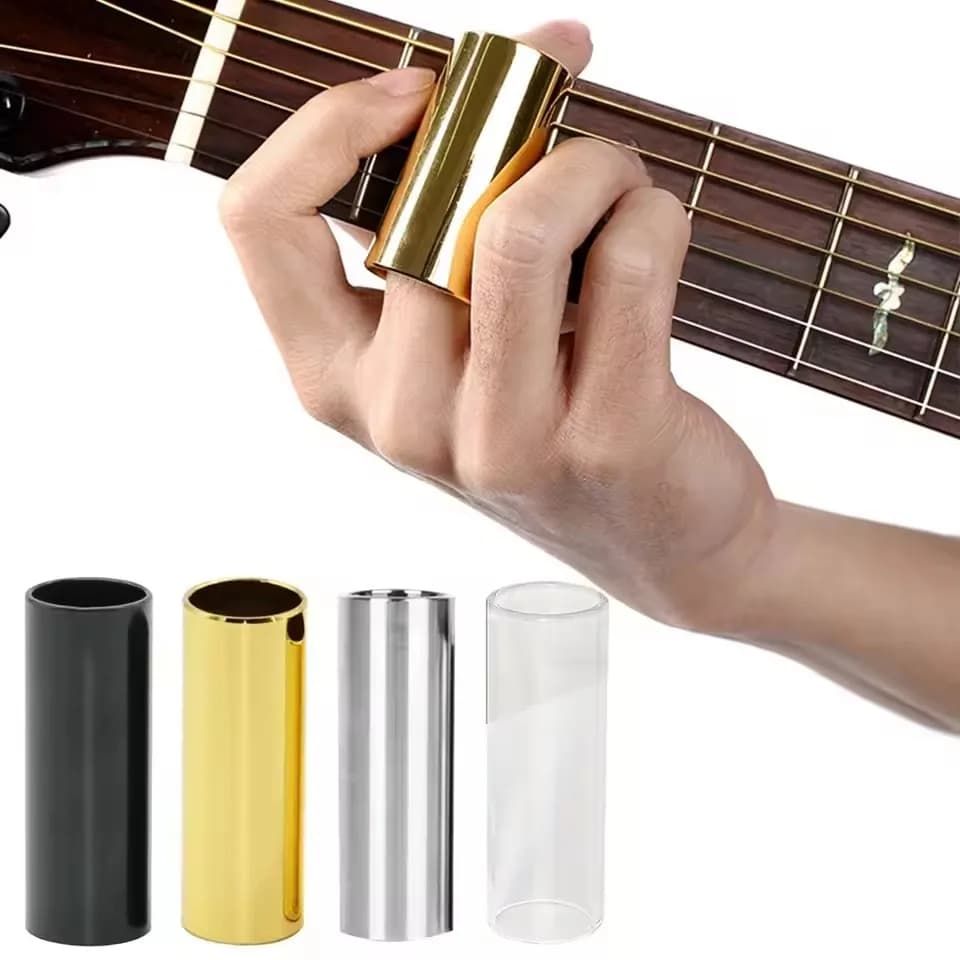 1 Pezzo Slide Bar per Chitarra da 60MM in Acciaio Inossidabile/Acrilico, Finger Slides per Chitarra, Ukulele, Strumenti a Corda, Accessori per Chitarra