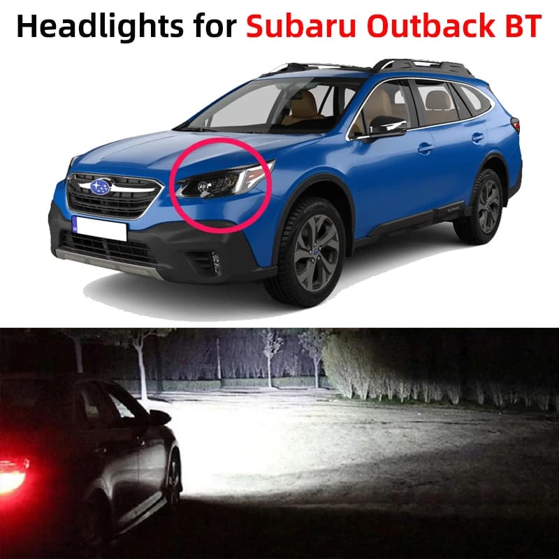 Lampadine LED Super Luminose Bianche per Fari Auto Subaru Outback BT 2019-2025, Illuminazione Canbus per Luci Basse e Alte