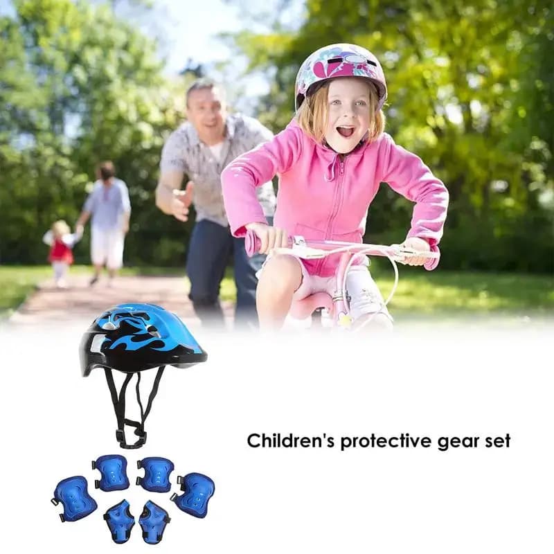 7 pz/set Pattinaggio A Rotelle Per Bambini Ragazzo Ragazza Casco di Sicurezza Ginocchio Gomitiere Set di Protezione per Skateboard/Bici/Pattinaggio/Ciclismo