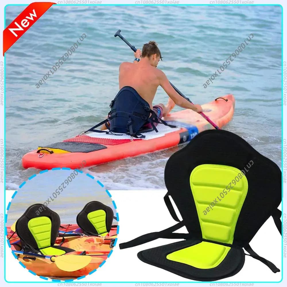 Sedile Imbottito per Paddle Board con Borsa Portaoggetti Staccabile, Sedile con Schienale per Canoe, Kayak, Barche a Remi e Barche da Pesca