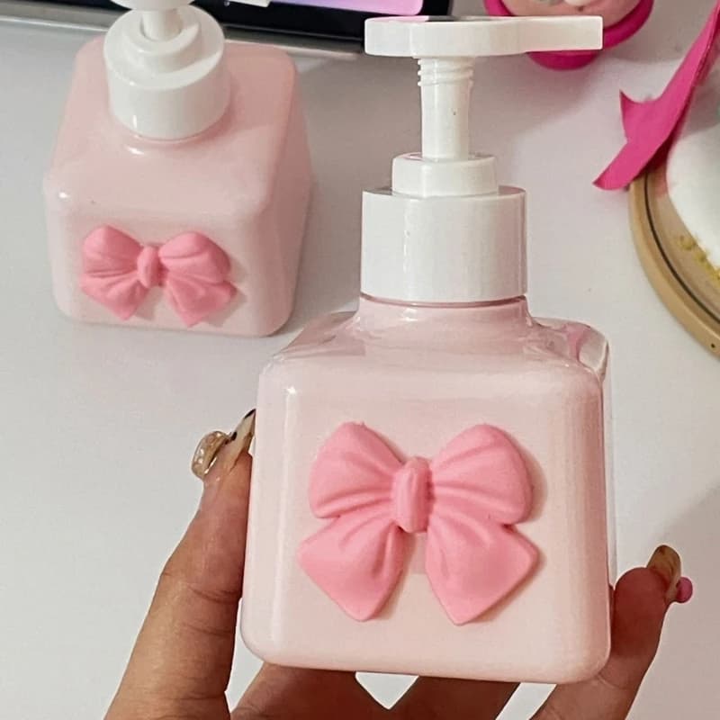 2025 New Bowknot Design Liquid Soap Dispenser Soap Holder for Bathroom Countertop Organization Bottle For Soap Shower Essential