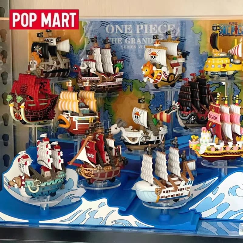 POPMART ONE PIECE THE GRAND LINE SERIES VEHICLES Blind Box Toys Guess Bag Kawaii Anime Action Figure Cartoon Model