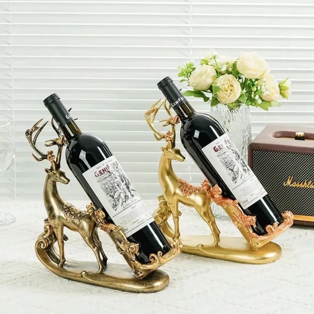 Reindeer Wine Bottle Holder Modern Resin Sculpture for Tabletop Decor Wine Rack for Kitchen Dining Room Gift for Wine Lover