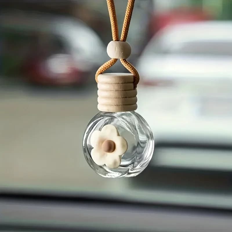Perfume for Car Empty Glass Bottle Deodorant Bottle for Car Cute Perfume Clip Air Grip Essential Oil Diffuser for aromatherapy