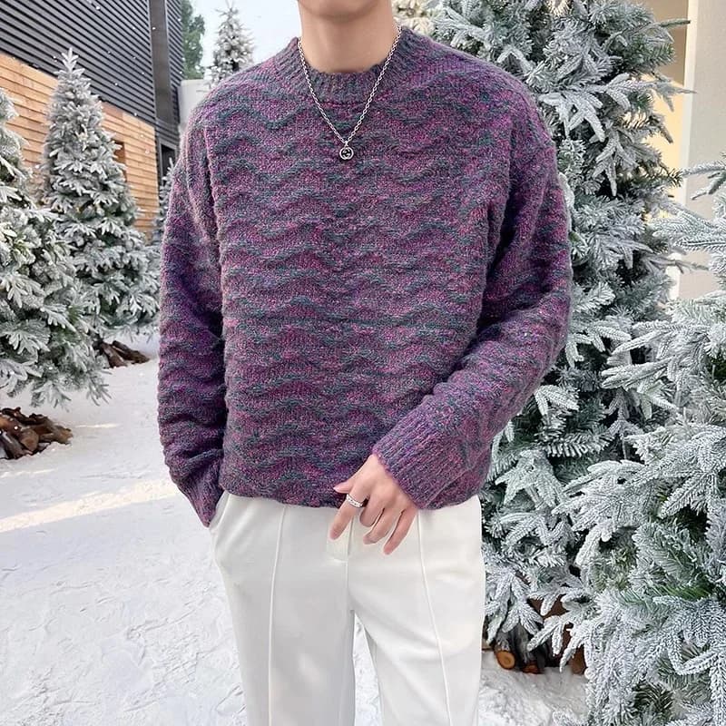 New Autumn Winter Simple Inner Sweater Fashion Casual Versatile Masculine Pullovers