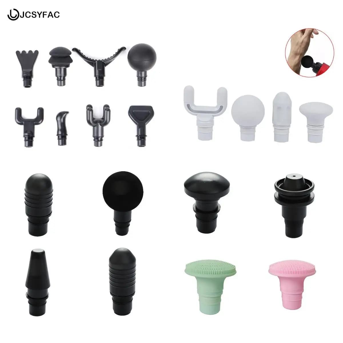 1 pcs new spare heads for massage gun muscle stimulation body relaxation modeling exercise strap massage gun HeadPistool