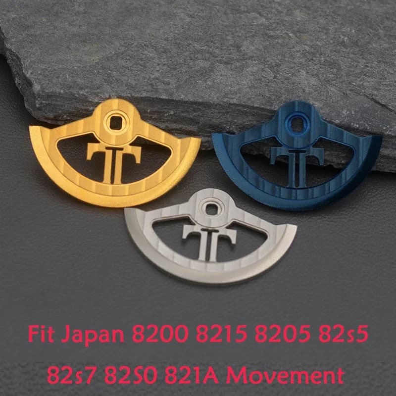 Guarda il martello in metallo peso oscillante rotori modificati per il Giappone 8200 8215 8205 82S7 821A movimenti parti di orologi sostituzioni