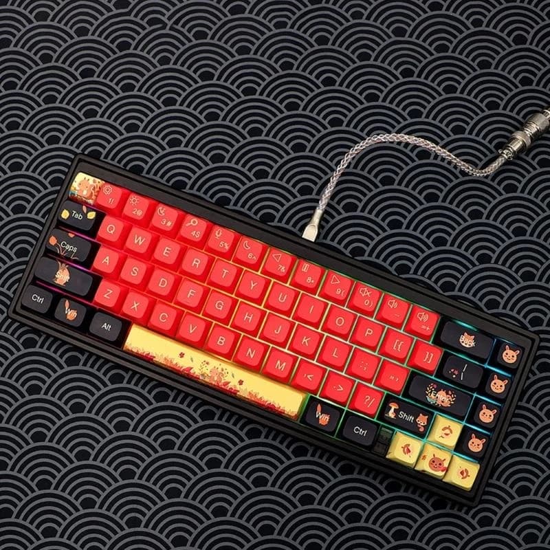 Copritasti con profilo PBT XDA SQUIRREL DIARY Set copritasti da 139 tasti per tastiere meccaniche da gioco Interruttori MX