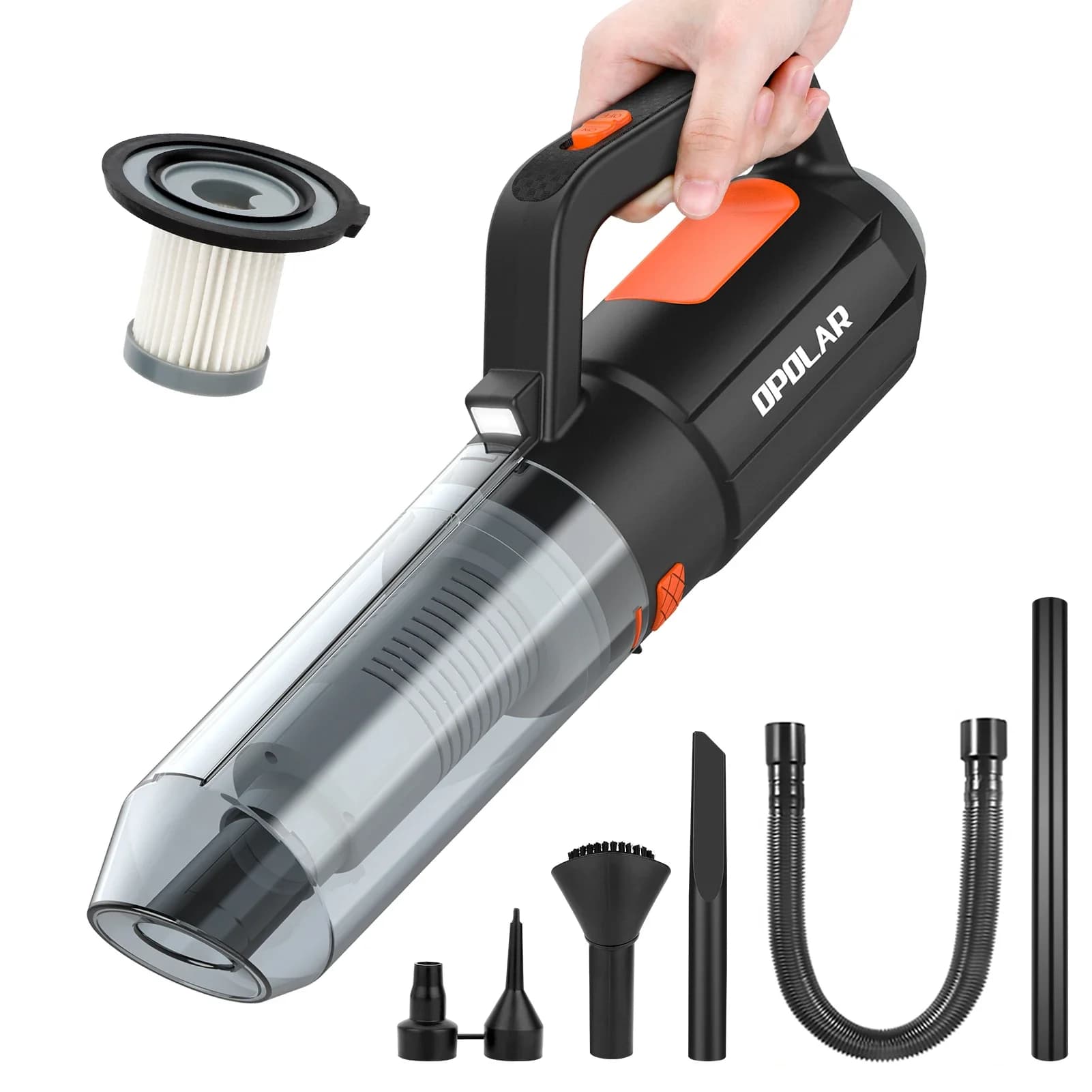 Aspirapolvere senza fili OPOLAR 6000PA Mini aspirapolvere portatile senza fili USB ad alta potenza per auto