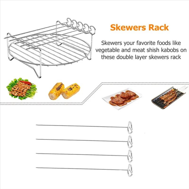 A60F-Air Air Frying Stainless Steel Grid Tray And Air Frying Tools With Steam Grid