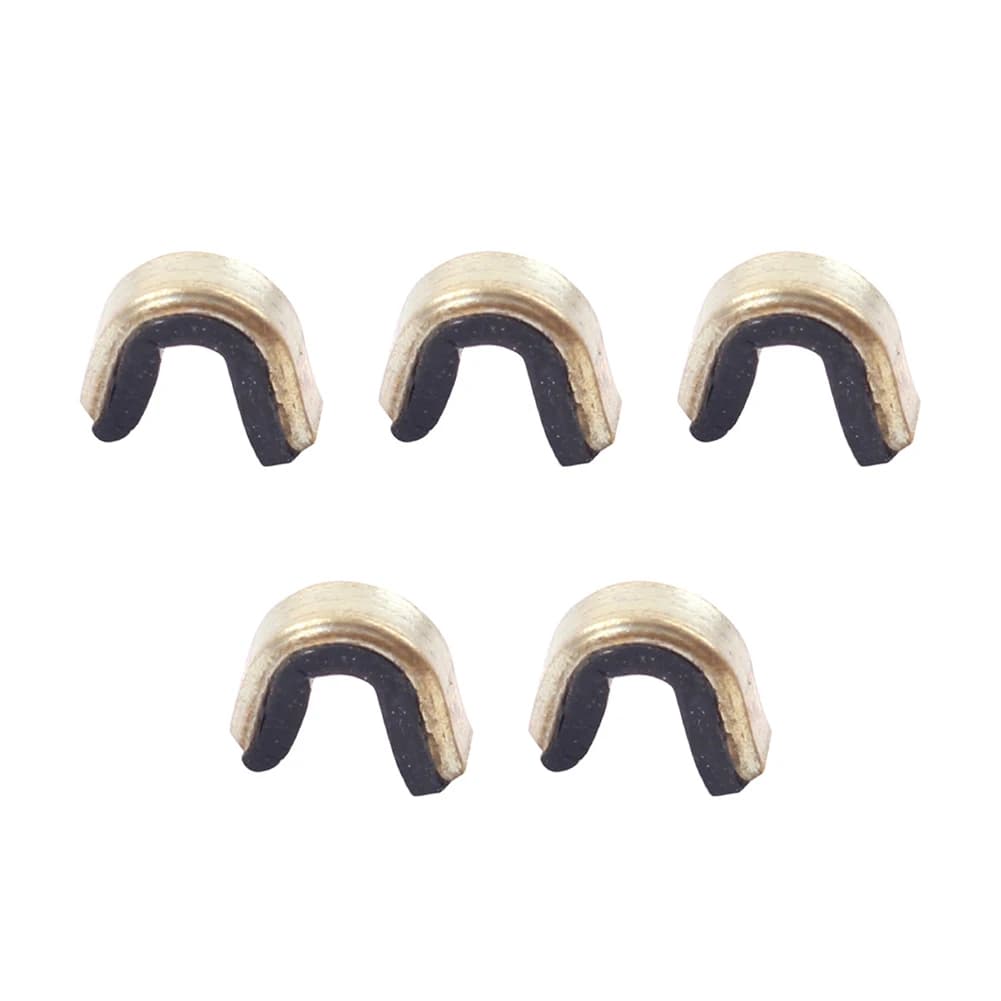 Punti di Fissaggio per Corda dell'Arco in Rame con Fibbia, Materiale in Ottone, Posizionamento Consistente del Nock, Protezione Antiscivolo in Nylon per la Corda dell'Arco