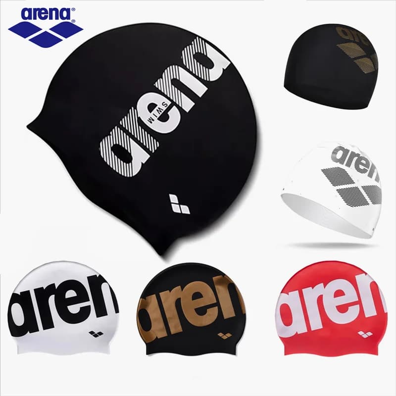 Silicone Arena swim cap for men and women, anti-slip, waterproof, low-strength, accelerates professional swimming equipment
