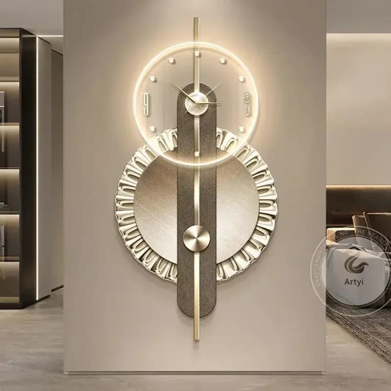 Orologi da Parete in Metallo Stile Nordico, Design Creativo, Decorazione Murale per Casa e Ristorante