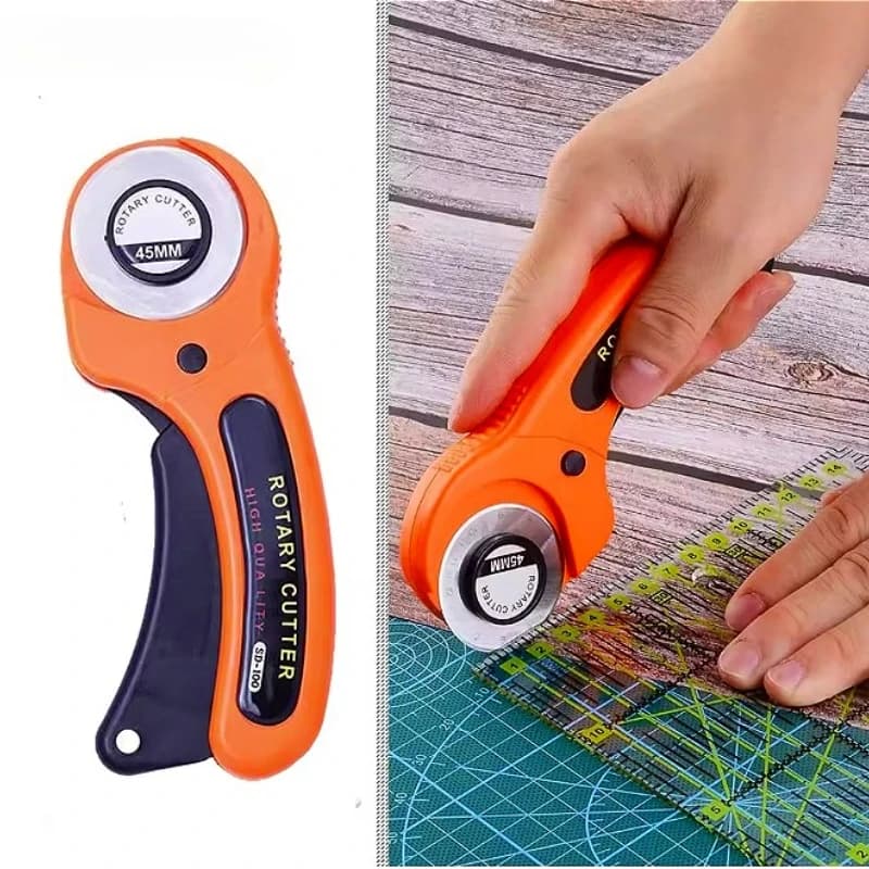 45mm Rotary Cutter Kit & Cutting Mat & Patchwork Ruler & Sewing Clips for Cloths Fabric Leather DIY Sewing Craft Tools