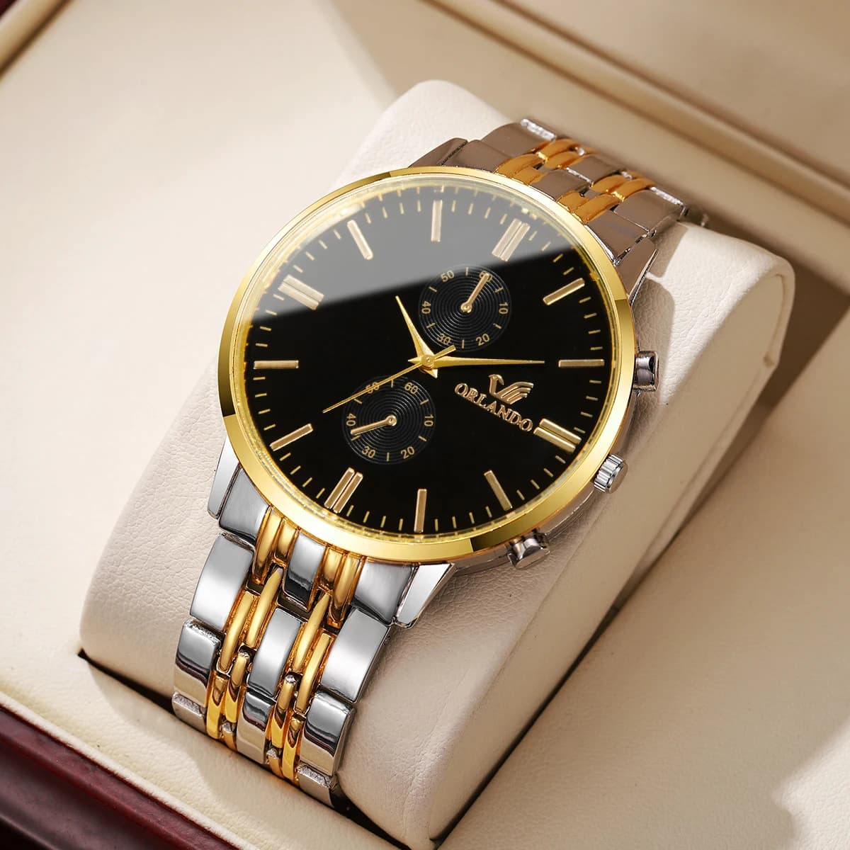 Orologio da uomo al quarzo di lusso Orologio da uomo d'affari analogico con quadrante grande alla moda Reloj Hombre (senza scatola)
