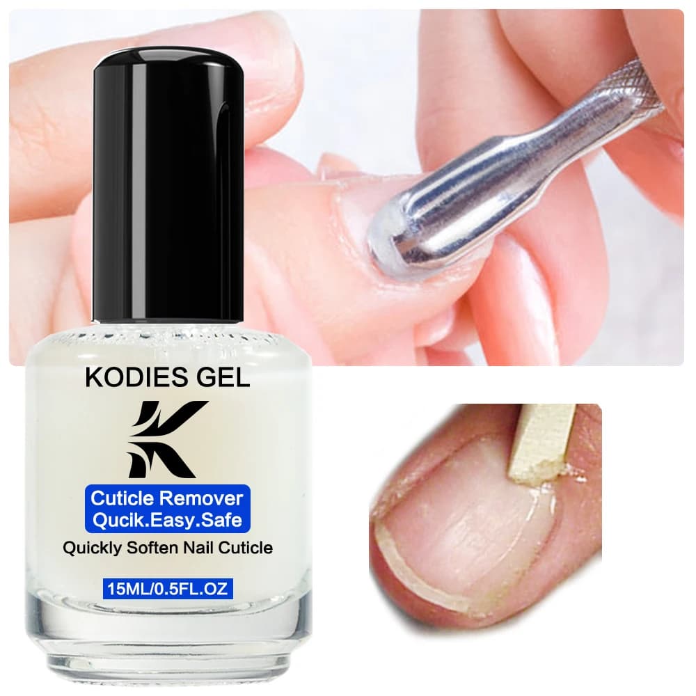 KODIES GEL Rimozione cuticole 15ML Esfoliante delicato Piede Cuticole Olio Ammorbidente Liquido Unghie artistiche Trattamento Manicure Riparazione Strumenti per la cura