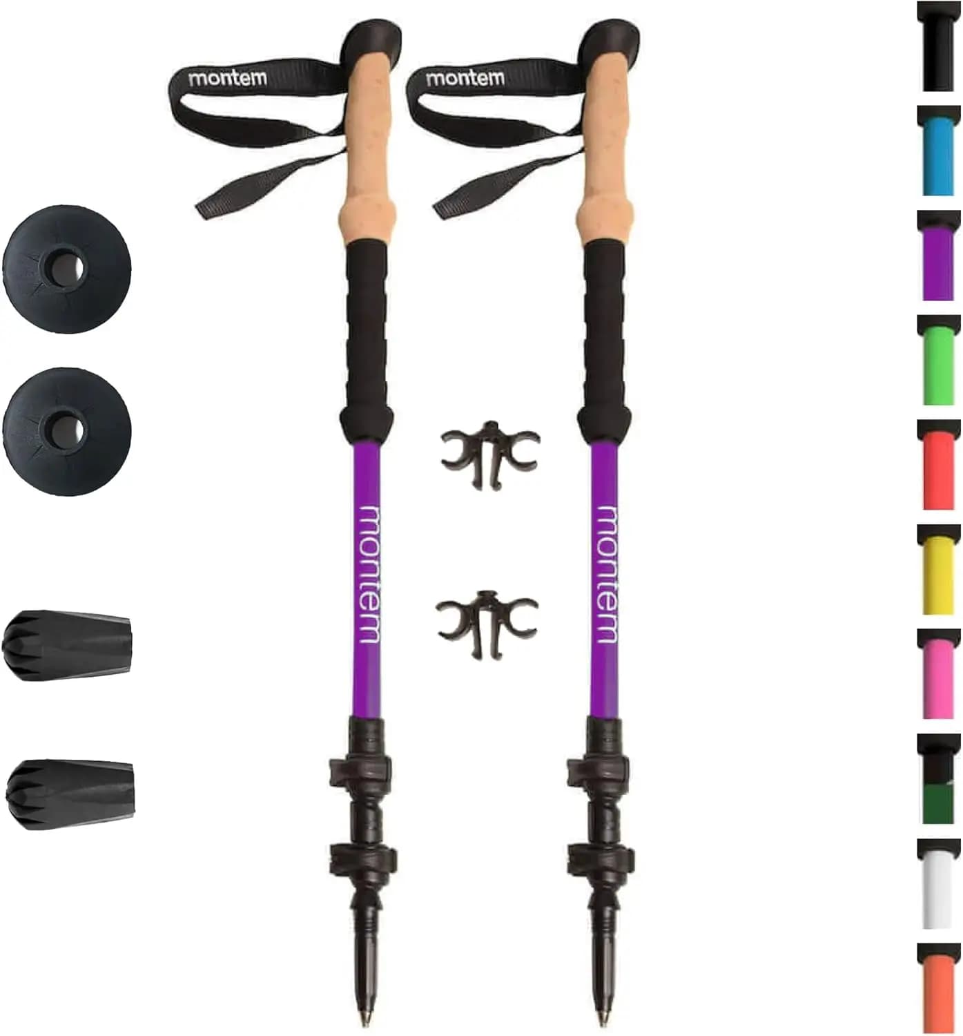 Coppia di Bastoncini da Trekking Ultra Resistenti e Pieghevoli - Leggeri, con Chiusura Rapida, Resistenti alle Intemperie per Escursionismo e Camminata
