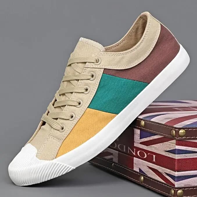Scarpe da uomo in tela traspiranti, scarpe casual da uomo, sneakers da esterno, scarpe da tennis comode a taglio basso, zapatillas