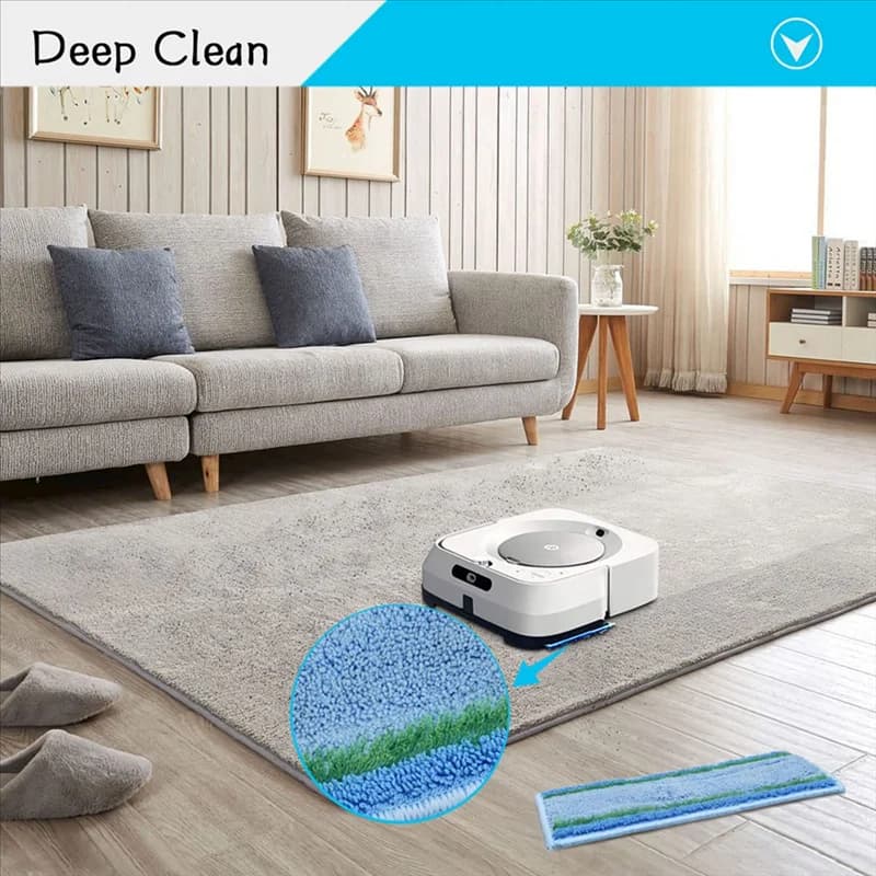 FSLH 12 pezzi di cuscinetti bagnati per Irobot Braava Jet M6 (6110) (6012) (6112) (6113) Ultimate Robot Mop lavabile e riutilizzabile