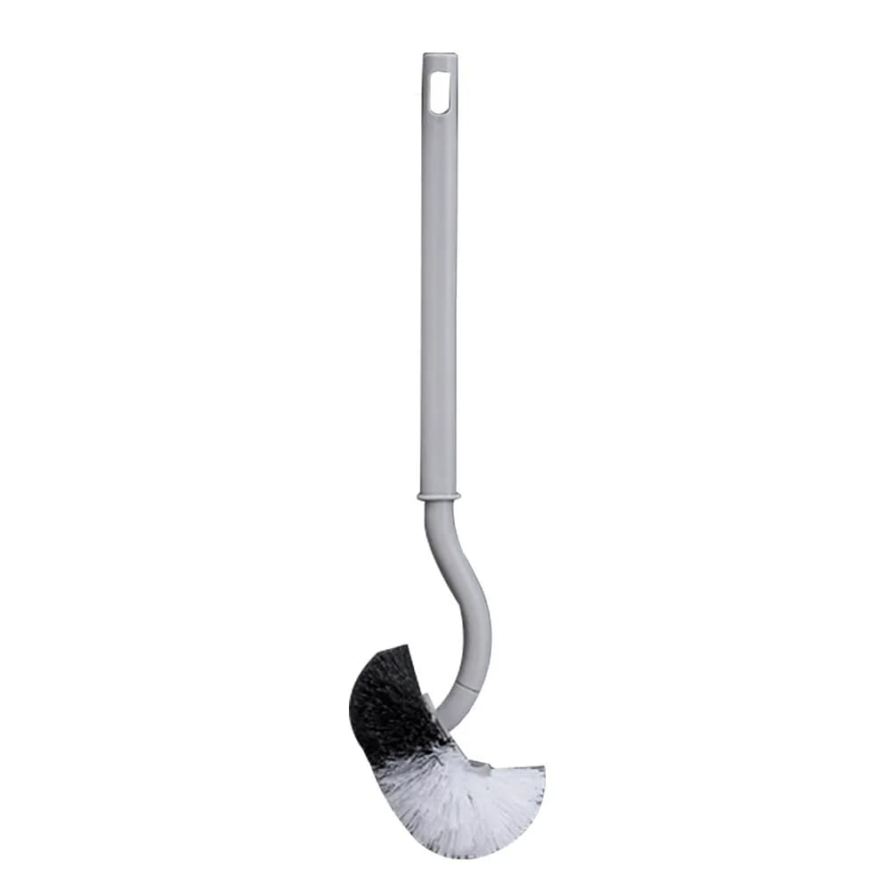 Set di 3 Spazzole per WC con Manico Lungo e Supporto a Parete, Setole a Curva S per Pulizia Profonda, Design Senza Contatto per Casa, Bagno, Hotel