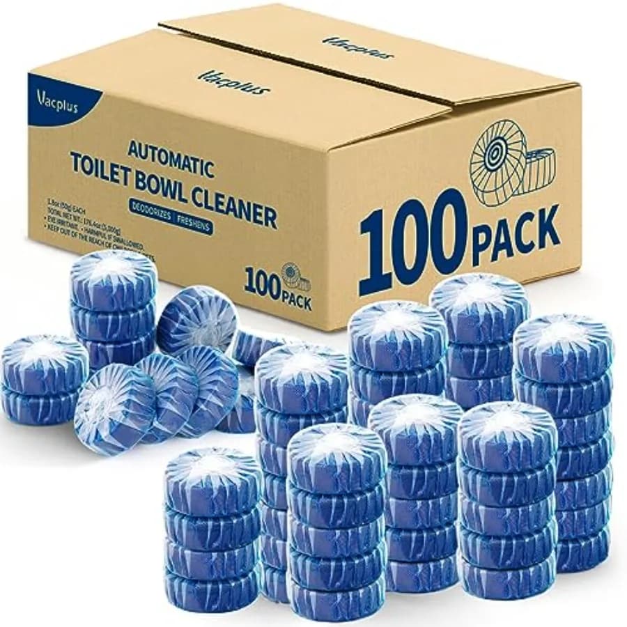 Automatic Toilet Bowl Cleaner Tablets, Drop-In Tank Cleaner for Bathroom, Prevent Stains and Deodorize, Long-Lasting Cleaning T