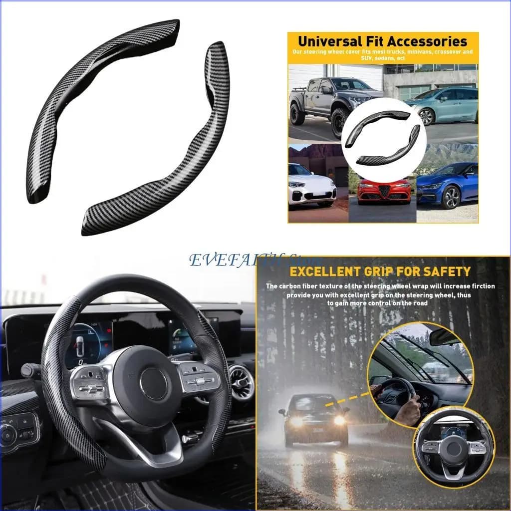 124B Coprivolante ergonomico da 2 pezzi Coprivolante resistente in fibra naturale