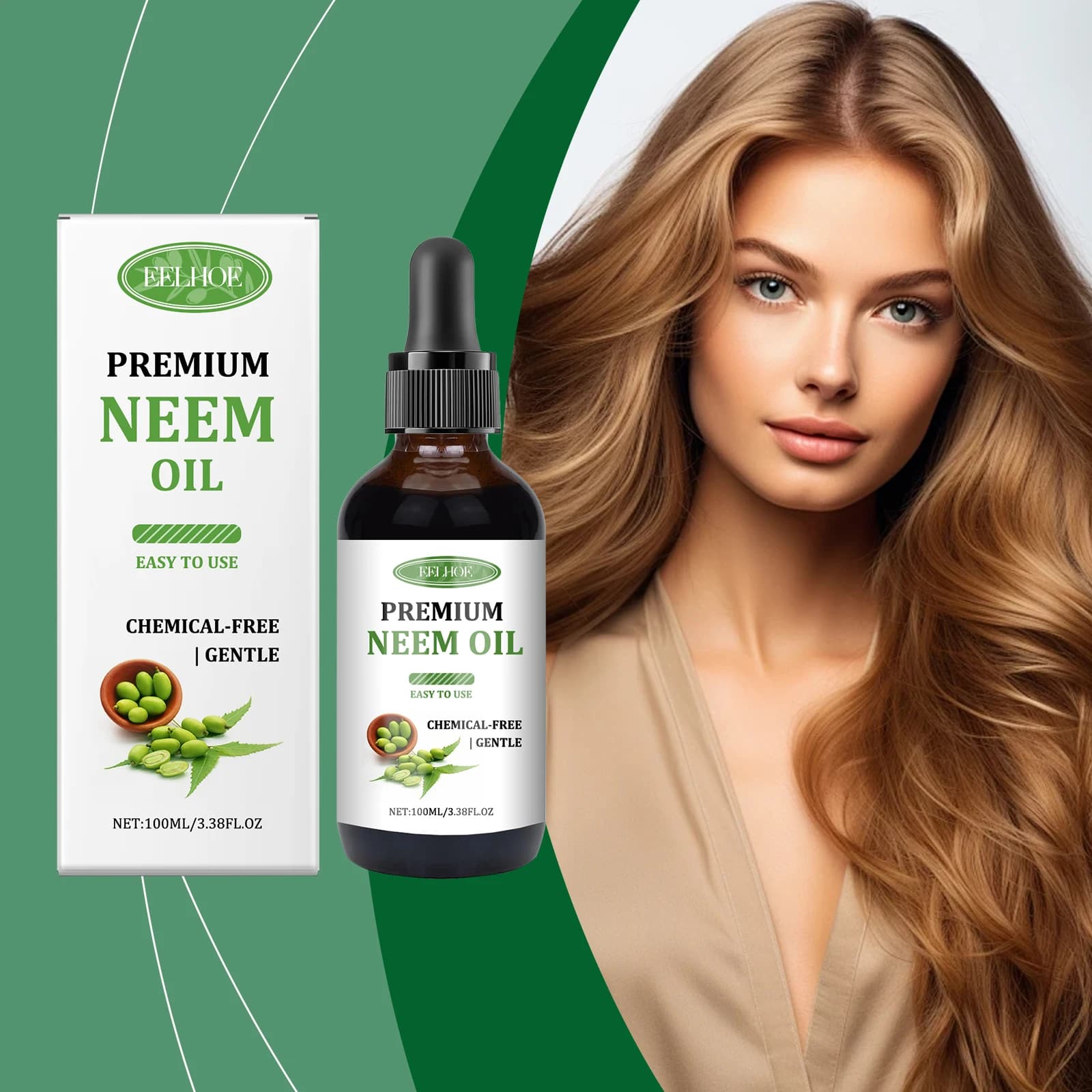 EELHOE Olio Neem Cura Olio Essenziale Nutriente Cura Della Pelle Del Cuoio Capelluto Armatura Olio Neem Olio Da Massaggio Pelle Nutriente