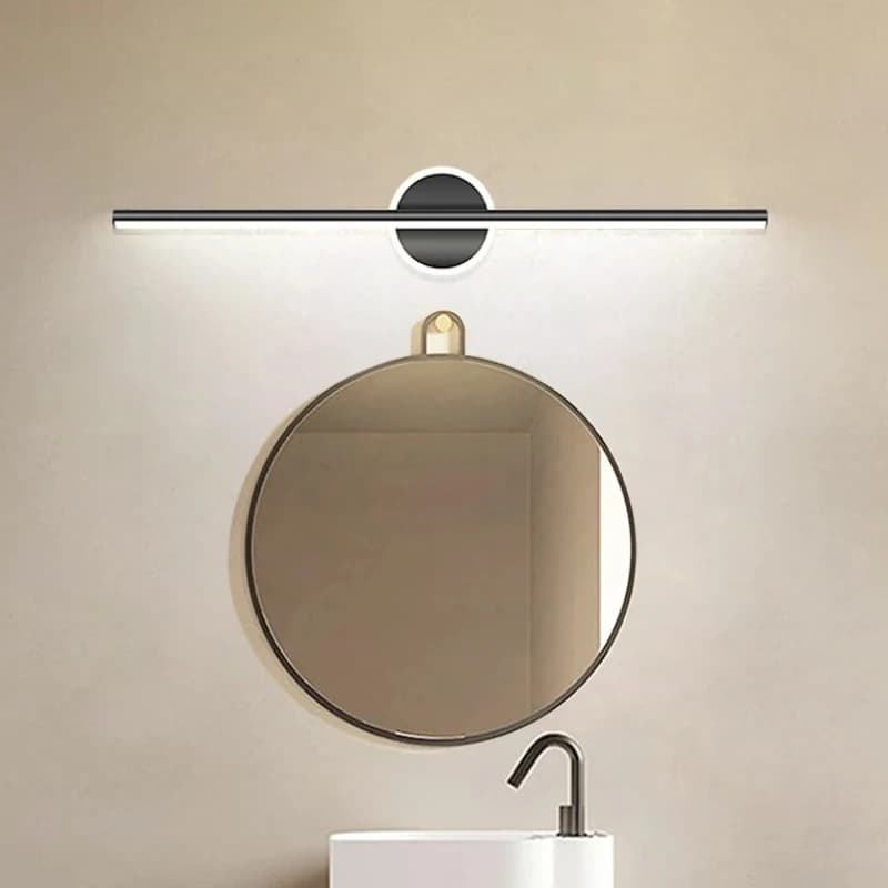 Lampada da parete moderna a LED Luce frontale a specchio 40/60 cm Semplice oro nero Apparecchio di illuminazione per interni Camera da letto Soggiorno Cucina Bagno