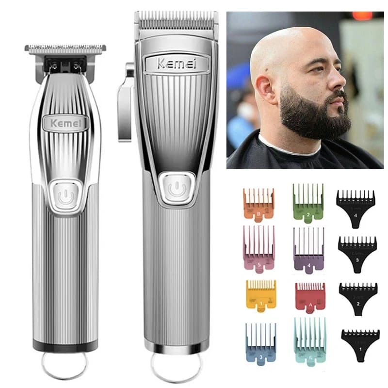 Kemei K32 and i32 Professional Wireless Rechargeable Haircuts for Men Barba Grooming Electric Haircut Machine