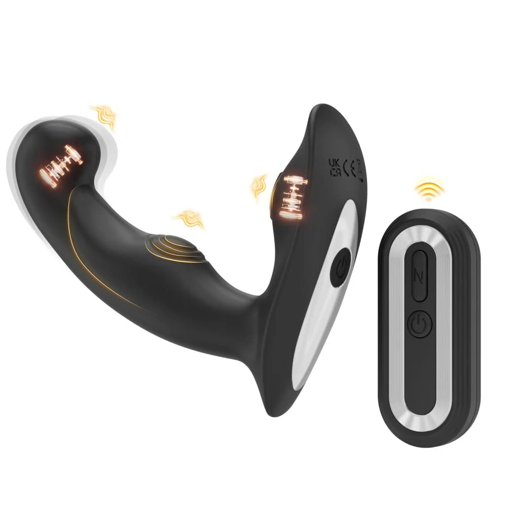 Massaggiatore Prostatico Wireless, Vibratore Anale per Uomini, Plug Anale Vibrante con Telecomando, Stimolatore Perineale, Giocattolo Sessuale per Coppie