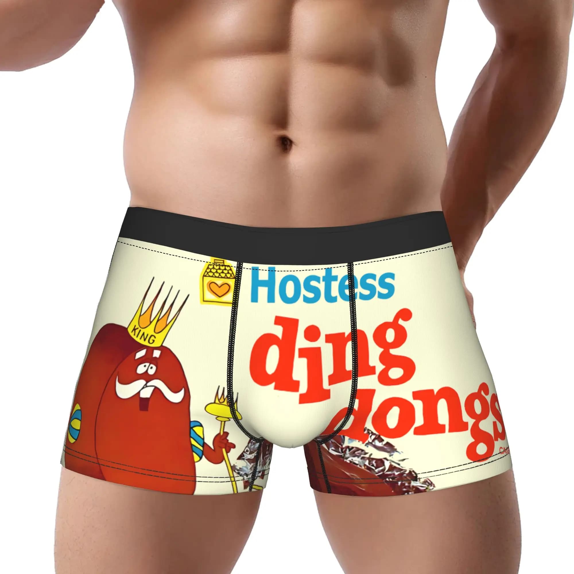 1 pezzo Happy D-Ding Dongs Underpants Homme Panties Intimo maschile Pantaloncini stampati