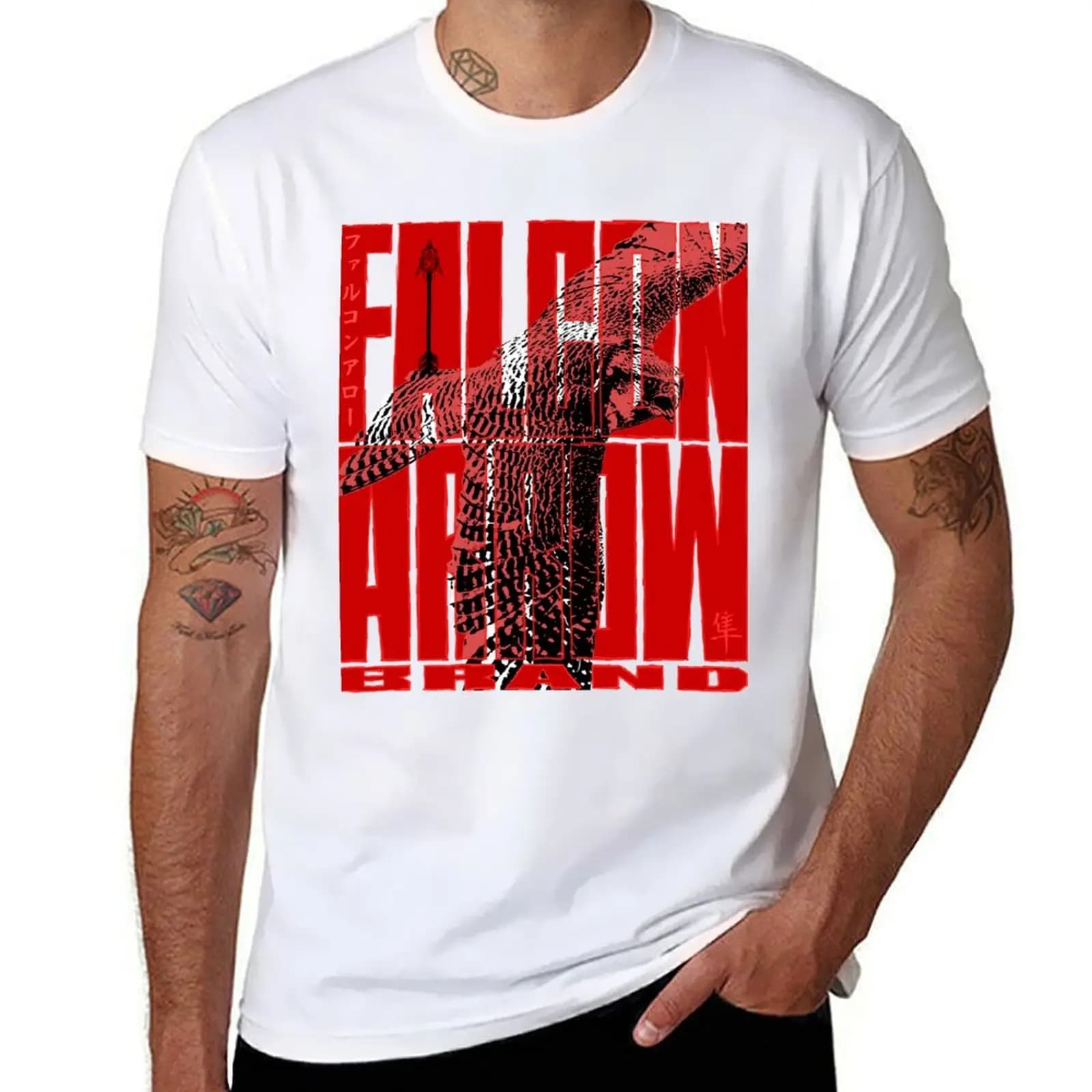 Maglietta di marca Falcon Arrow g magliette da uomo magliette da uomo in cotone 100% T-shirt
