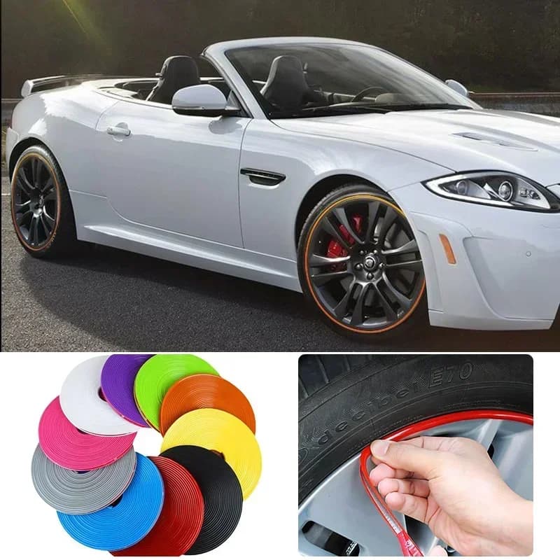 Adesivo Protettivo per Cerchioni Auto 4M/8M, Protezione Bordo Ruota, Accessori Auto Lucidi o Opachi