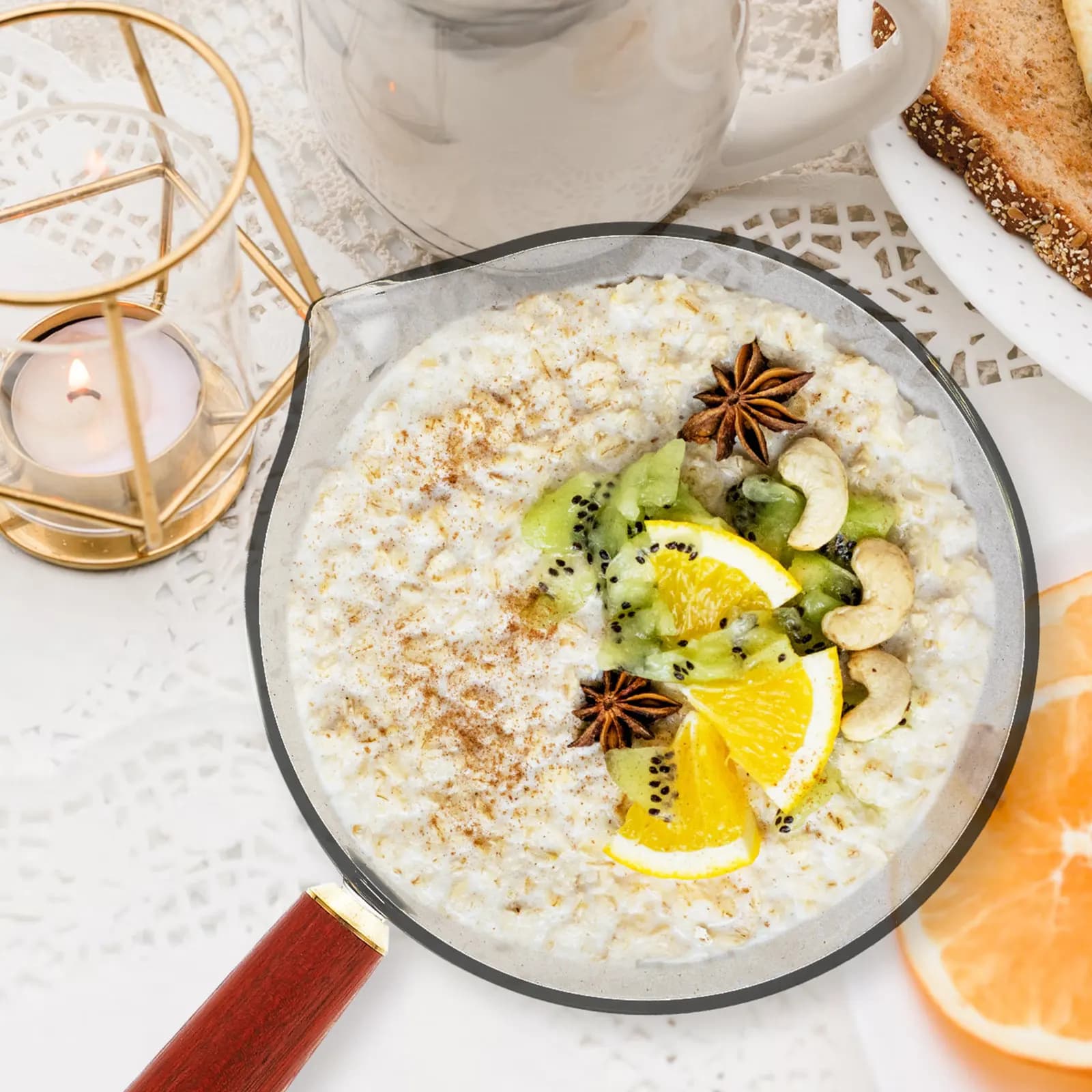 Pentola Antiaderente per Riscaldare il Latte, Piccola Pentola con Manico Comodo, Contenitore Multiuso per Cucinare Salse, Zuppe e Alimenti, per Uso Domestico