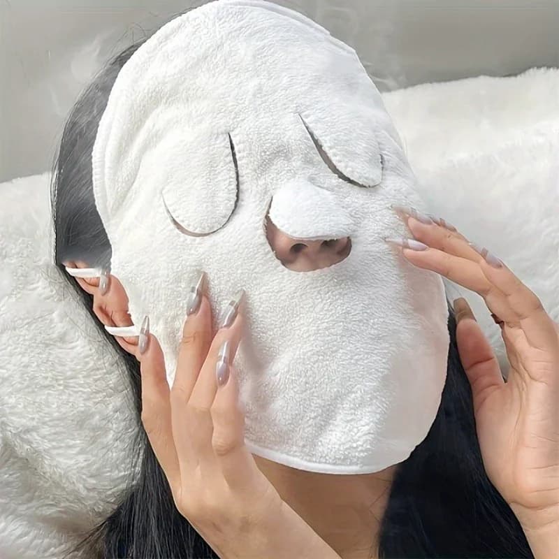 1 maschera facciale calda, riutilizzabile, per la cura della pelle con vapore caldo e freddo, idratante.