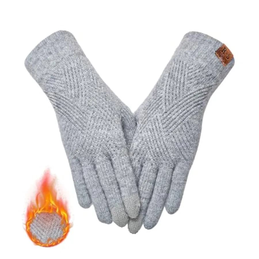 Guanti Invernali REACH STAR per Donne, Touch Screen, Fodera Termica, Guanti Caldi per Climi Freddi, Regali di Natale