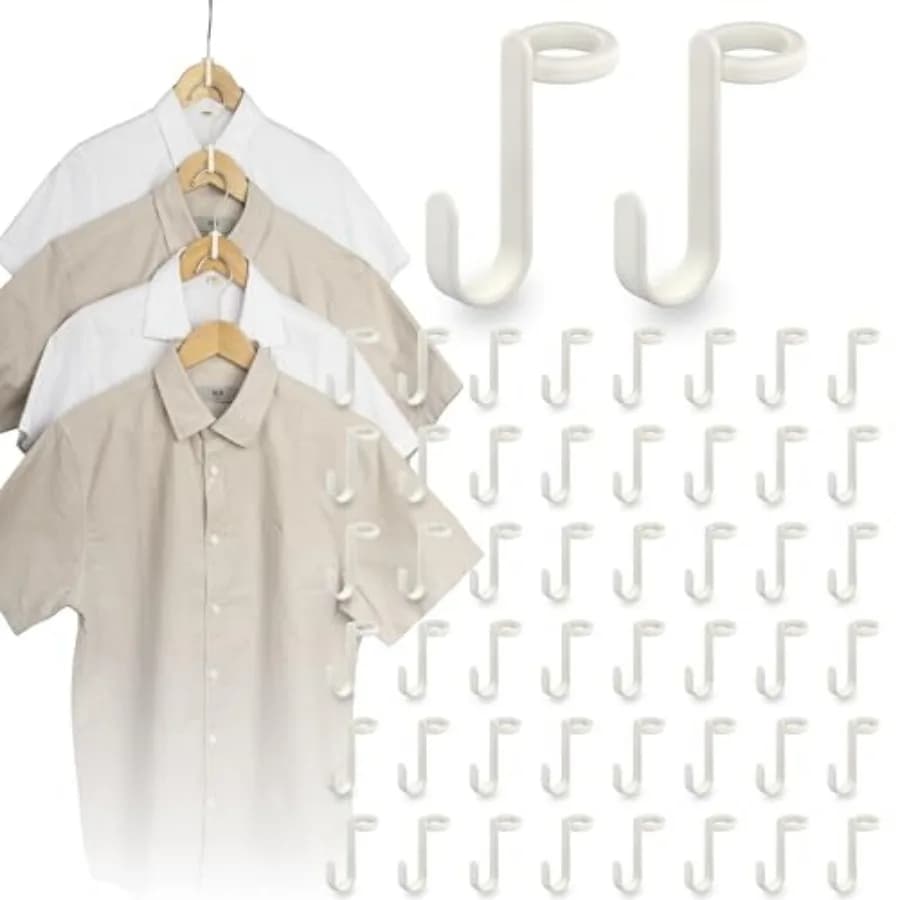 PCS Hanger Connector Hooks, Space Saving Hangers for Clothes.Hanger Hooks Space Saver. Closet Hangers Connector Hook. College D