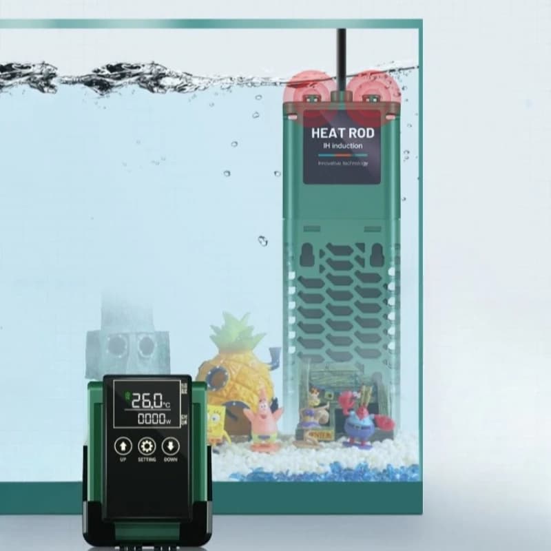 Riscaldatore per acquario intelligente Conversione di frequenza Termostato automatico Asta di riscaldamento Bacchette di calore per acquario subacqueo Calore per terrario