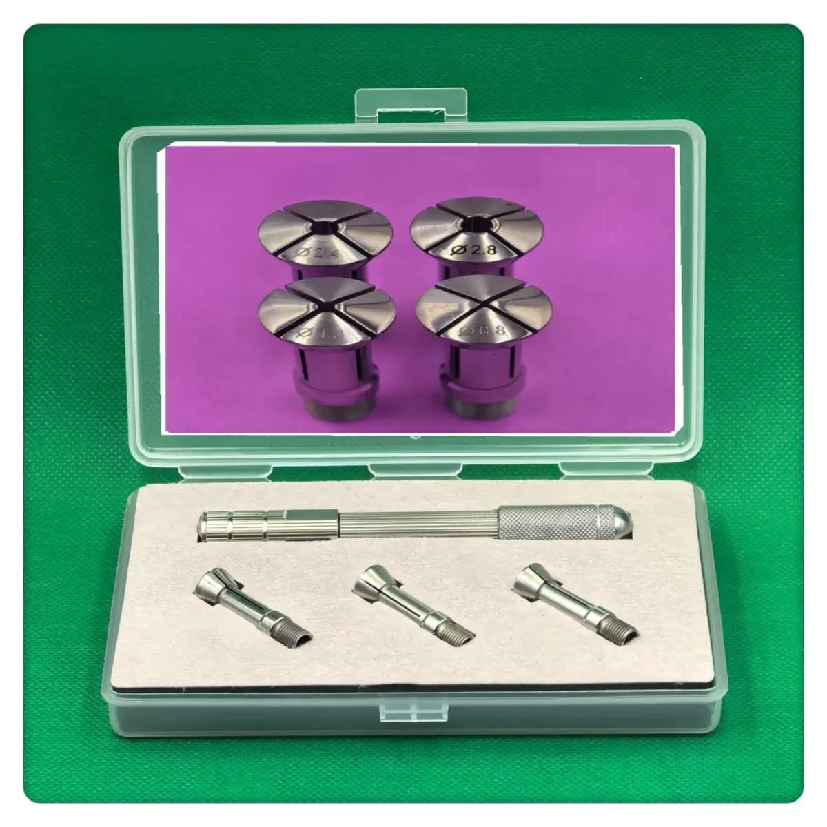 Parti dell'orologio Supporto manuale con 4 pinze Strumenti per orologiai Movimento ingranaggio Punta a pendolo Morsetto Corona Riparazione orologio Testa singola