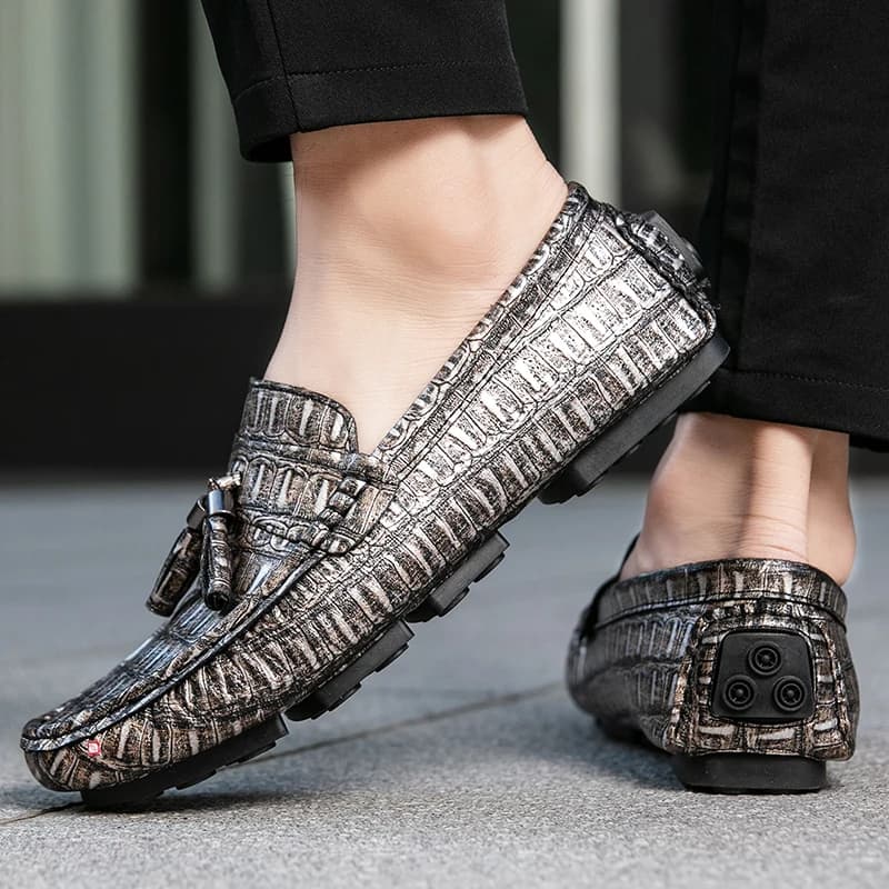 Fashion Pu Leather Flat Running Footwear Autumn New Men's Casual Shoes Comfortable Light Anti Slip Wear-resistant Men Sneakers 7