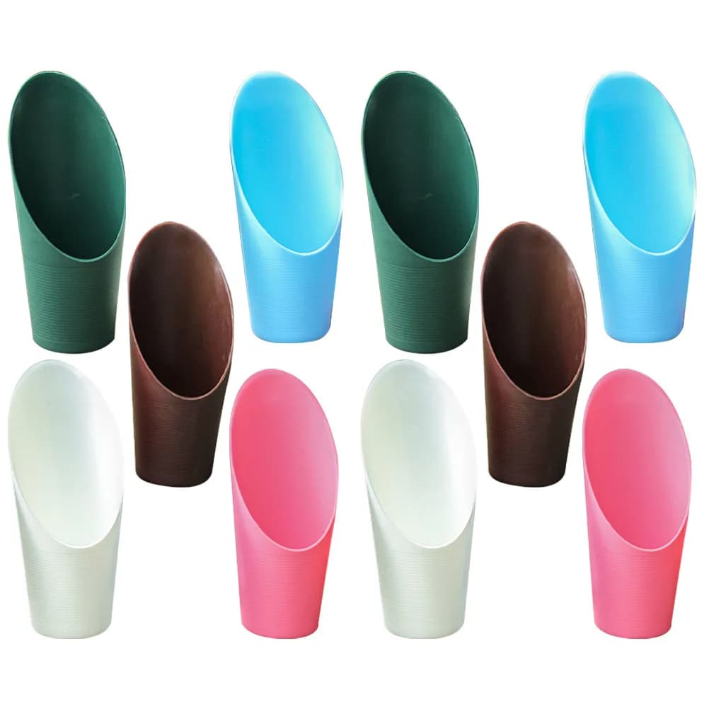 Set di 10 Mini Pale in Plastica per Piante Succulente, Attrezzi per Giardinaggio e Innaffiamento