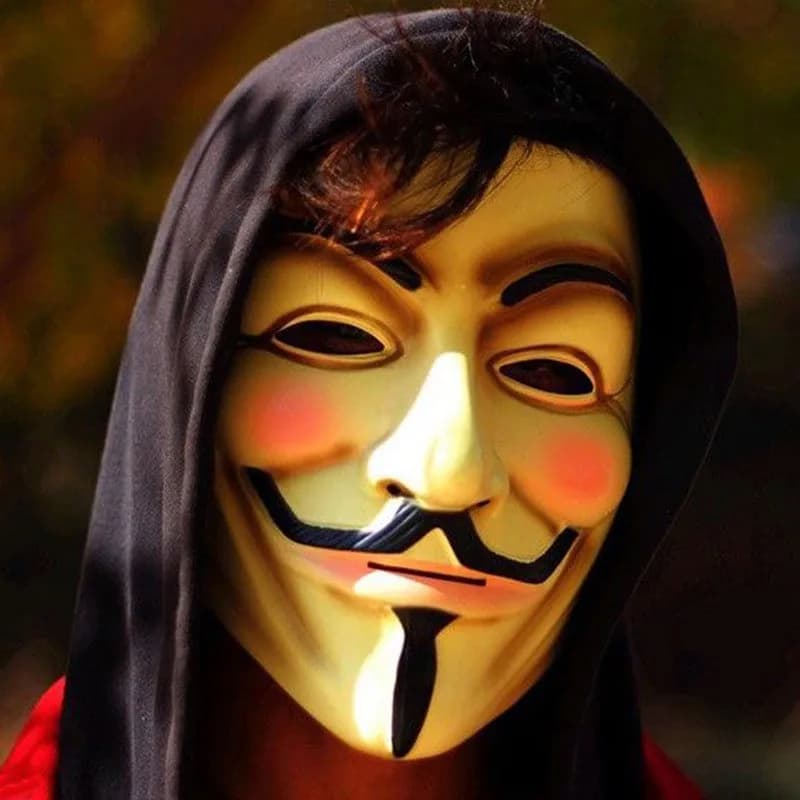 Mascara Halloween The V for Sale Party Cosplay Mask New Anonymous Guy Fawkes Fancy Dress Adult Costume accessory Macka