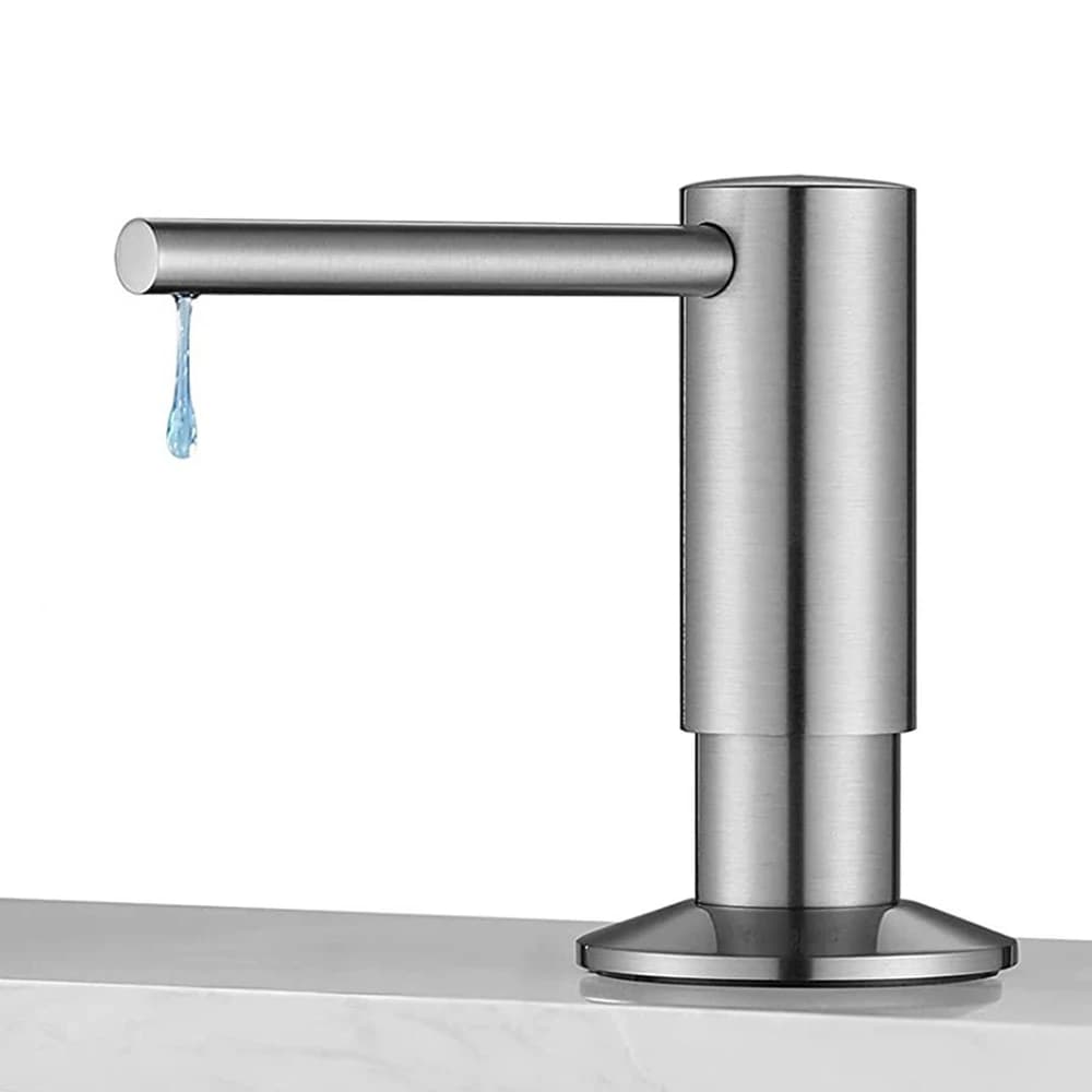 Dispenser di Detersivo per Lavello da Cucina Integrato nel Bancone del Bagno, Erogatore di Sapone Liquido con Bottiglia da 500ml/Tubo di Prolunga da 100cm