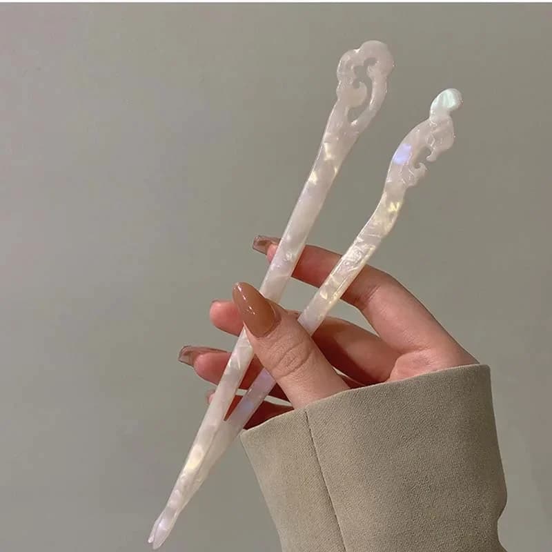Vintage Hair Sticks in Chinese Style Acetate Stick Plate for Women's Hairpins Hairpins Hair Accessories Wedding Jewelry