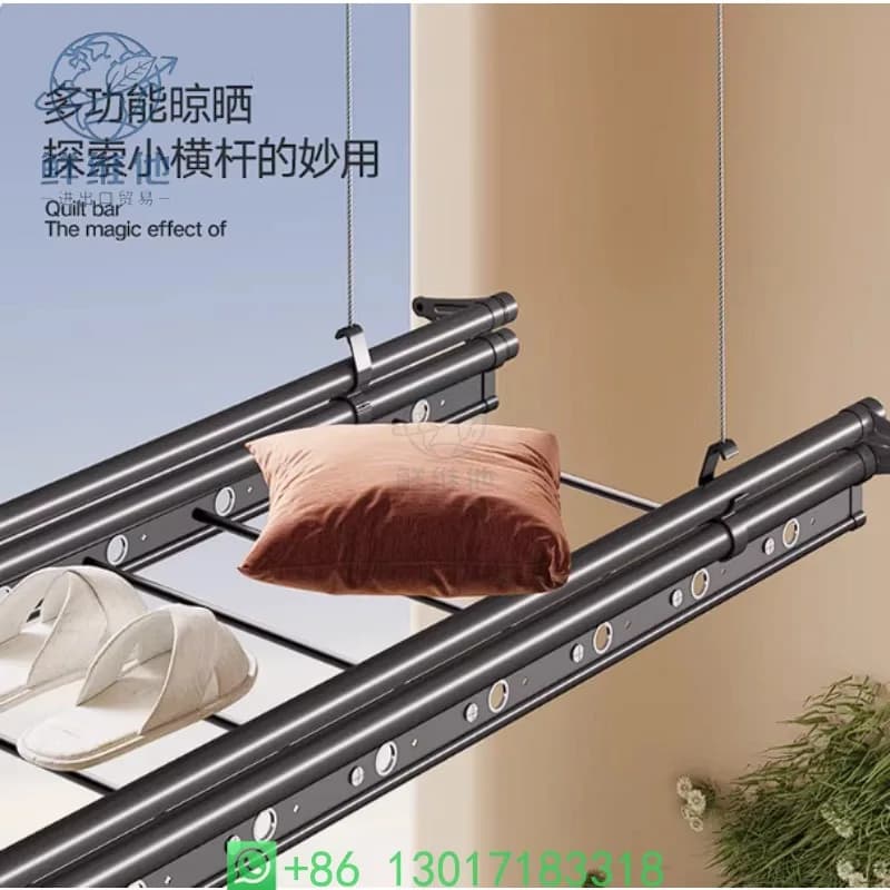 Hand Crank Rack Balcony Lifting Drying Rod Household Rod Manual Top Loading Rack Cold Clothes Hand Crank Ty