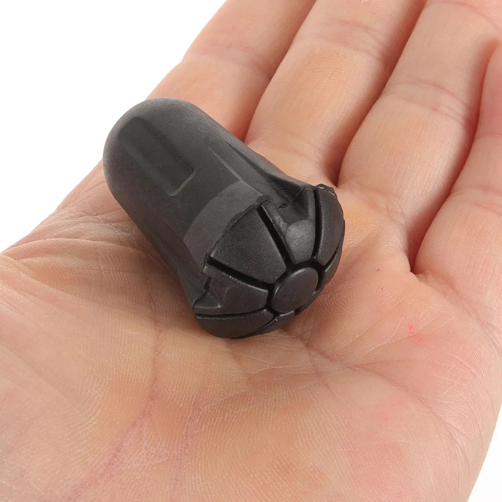 5pcs Black Trekking Pole Tips Non Slip Walking Stick Protectors Anti Skid Cane Foot Cover Lightweight Durable For Hiking