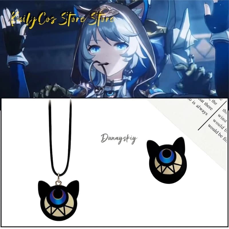 Cipher Cifera Collana Cosplay Corda in lega Ciondolo Girocollo Catena Gioco Honkai Star Rail Modello Moneta Prop Accessori Ornamento Regalo